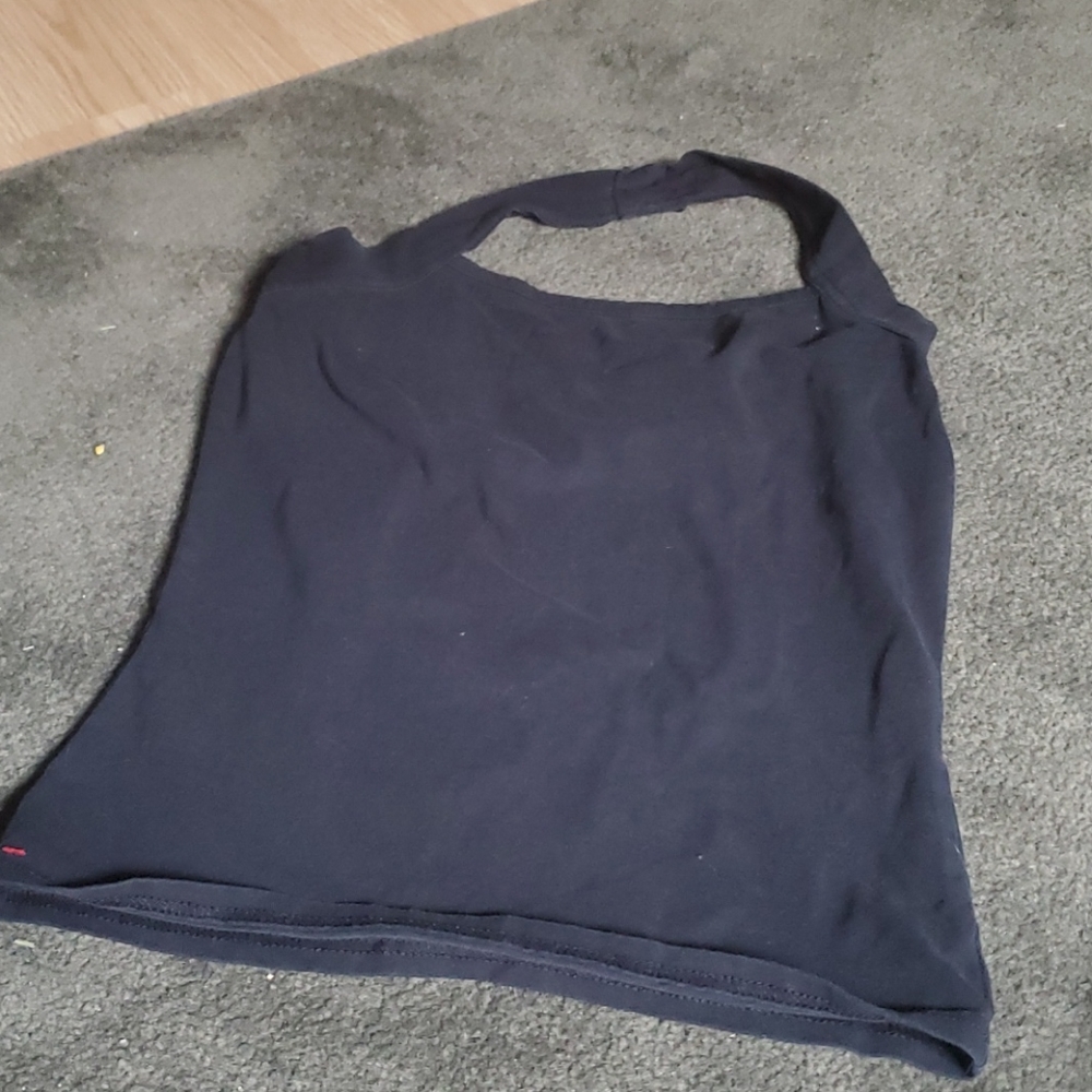 It is a black shirt and we took it in it is an xs